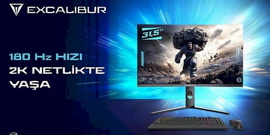 Üstün Çözünürlük, Sınırları Zorlayan Hız: Excalibur 31.5" 2K 180Hz Curved Monitör