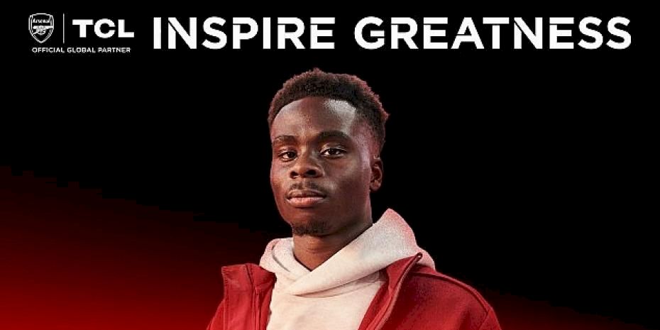 Arsenal'in yıldız futbolcusu Bukayo Saka, TCL'in yeni marka elçisi oldu