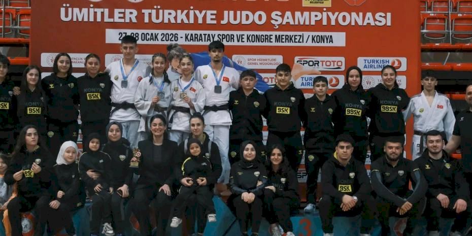 Konya’nın judocuları Türkiye ikinciliğini kazandı