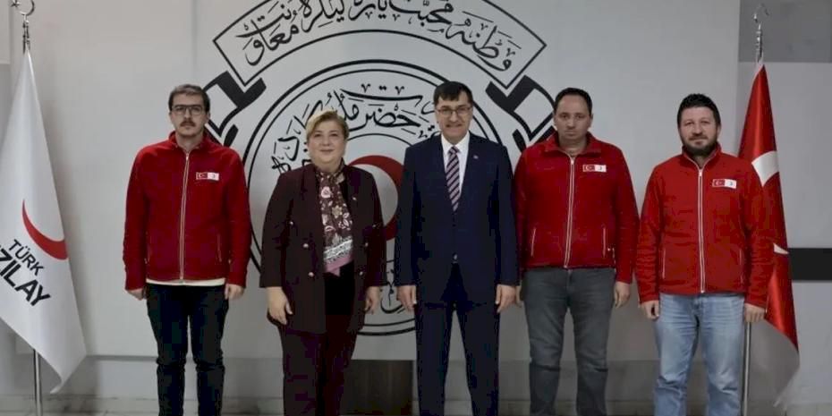 Başkan Kahveci'den Türk Kızılay Kütahya Şubesi’ne ziyaret