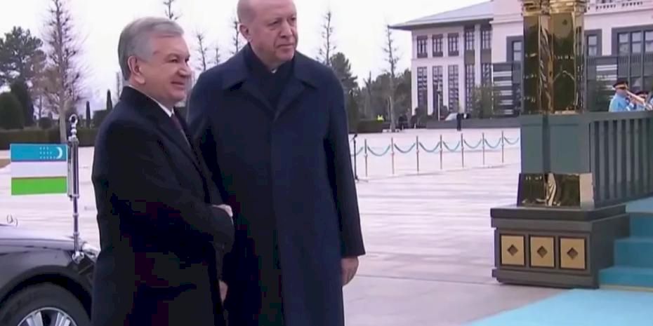 Özbekistan Cumhurbaşkanı Mirziyoyev Beştepe'de