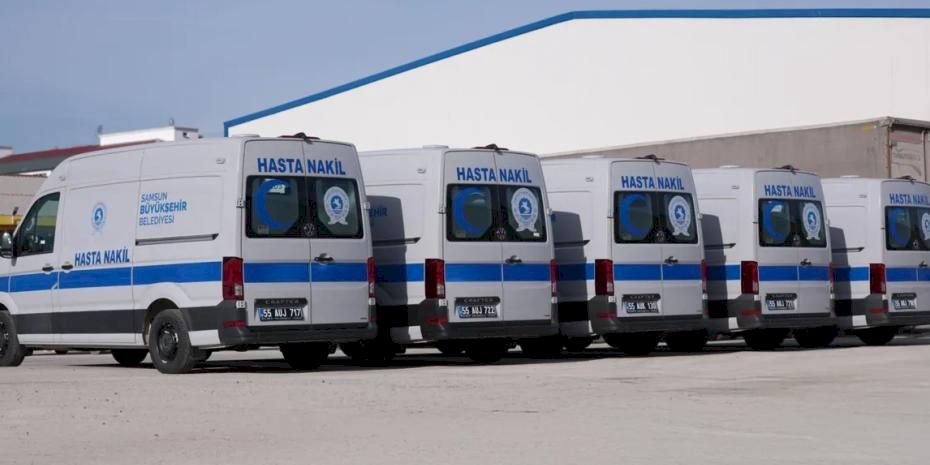 Samsun'da hasta nakil aracı sevinci