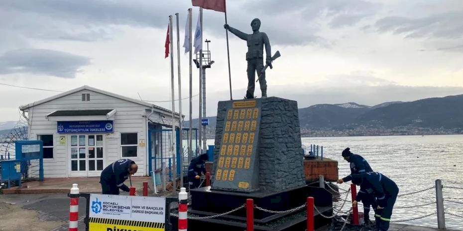 Körfez Şehitler Anıtı’nda bakım