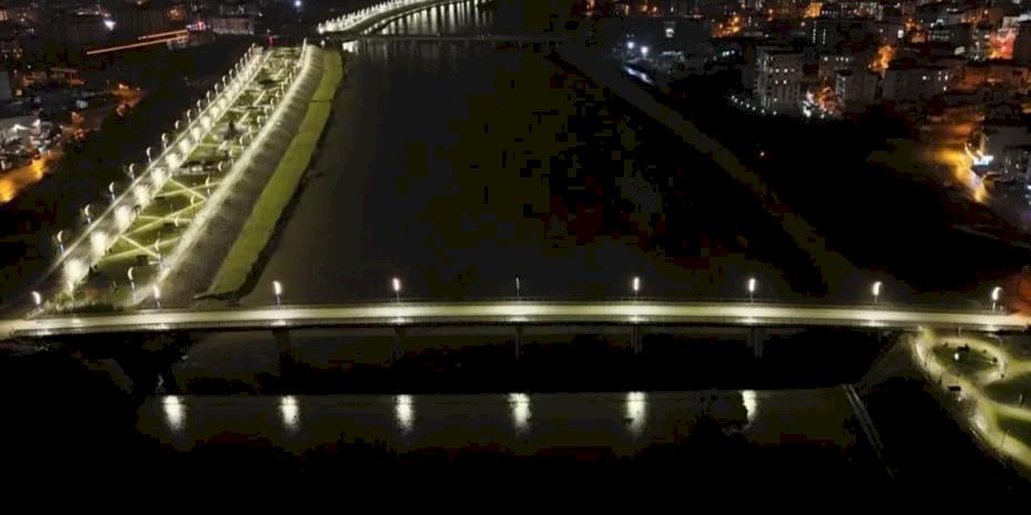 Ordu'da Yeni Melet Köprüsü ışıl ışıl oldu