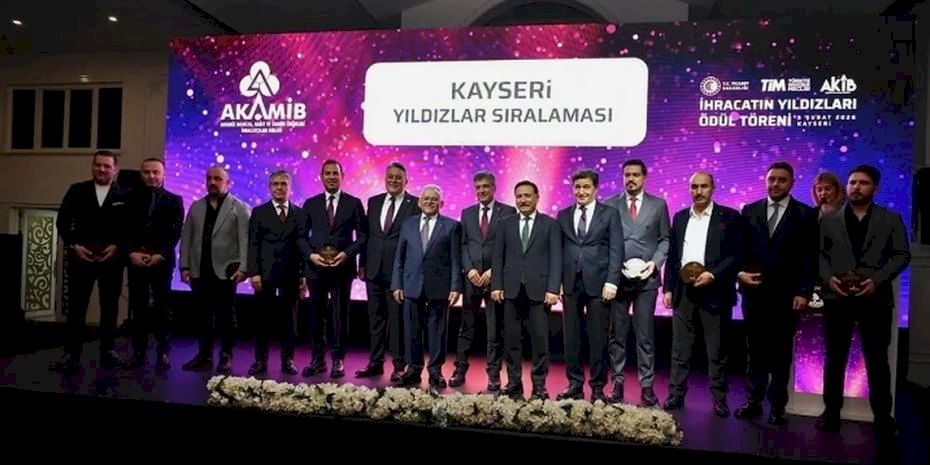 Kayseri'de İhracatın Yıldızları ödüllerine kavuştu