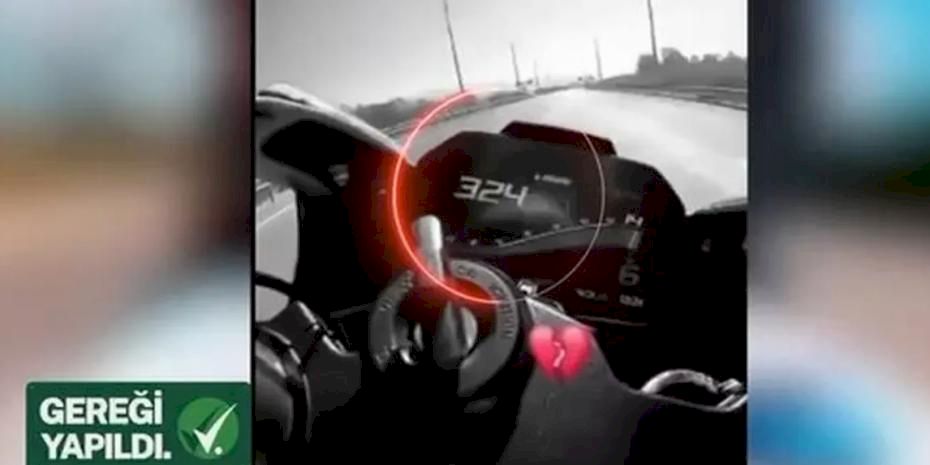324 kilometre hıza gereği yapıldı!