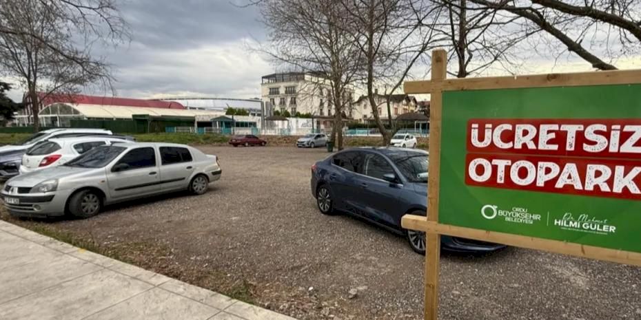 Ordu Büyükşehir’den vatandaşa ücretsiz otopark