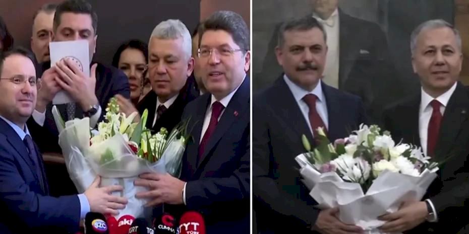 O bakanlıklarda devir teslim yapıldı