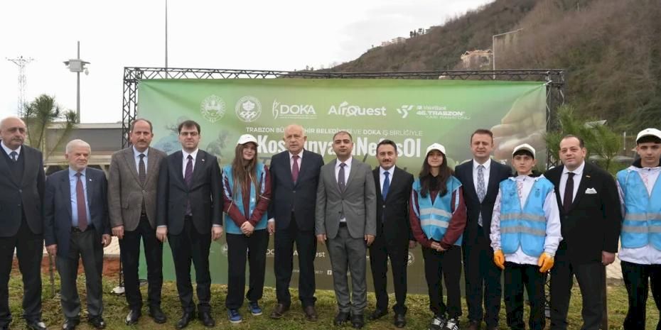 Trabzon Yarı Maratonu öncesi fidanlar toprakla buluştu