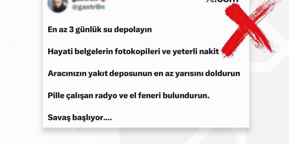 DMM'den ‘Savaş başlayacak’ iddialarına yalanlama