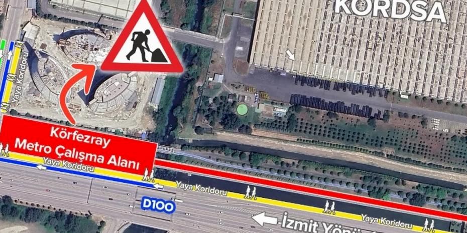 Kocaeli’de ulaşımda geçici ara çalışması