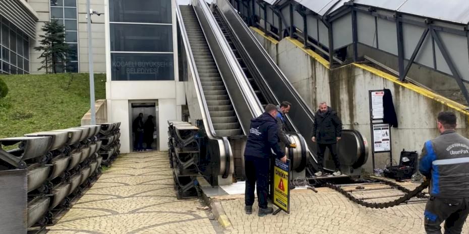 Kocaeli'de yürüyen merdivenlere kapsamlı bakım