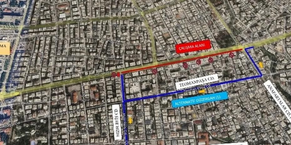 Antalya’da 100. Yıl Bulvarı’nda asfalt çalışmaları sürüyor