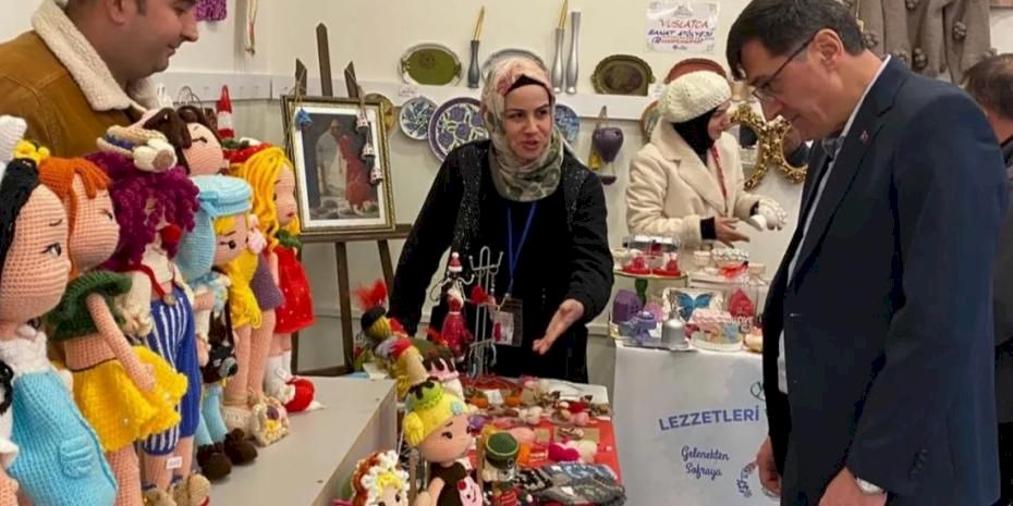 Kütahya'da yöresel stantlara Başkan Kahveci'den ziyaret