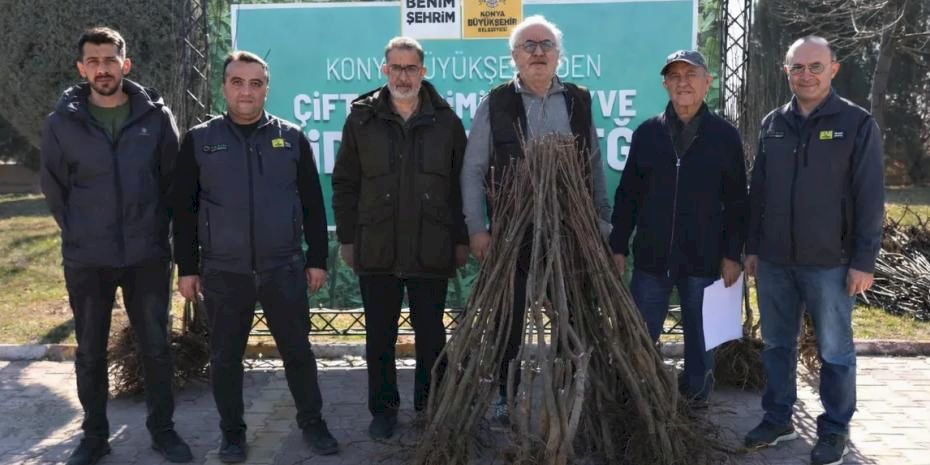 Konya Büyükşehir’den çiftçilere 23 bin 530 fidan desteği