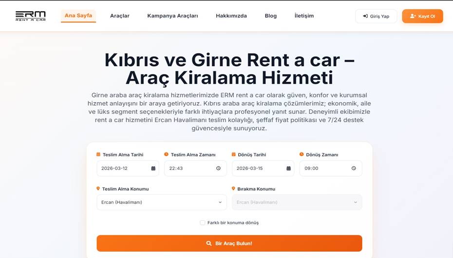Kıbrıs’ta Araç Kiralamanın En Pratik Yolu: ERM Rent A Car