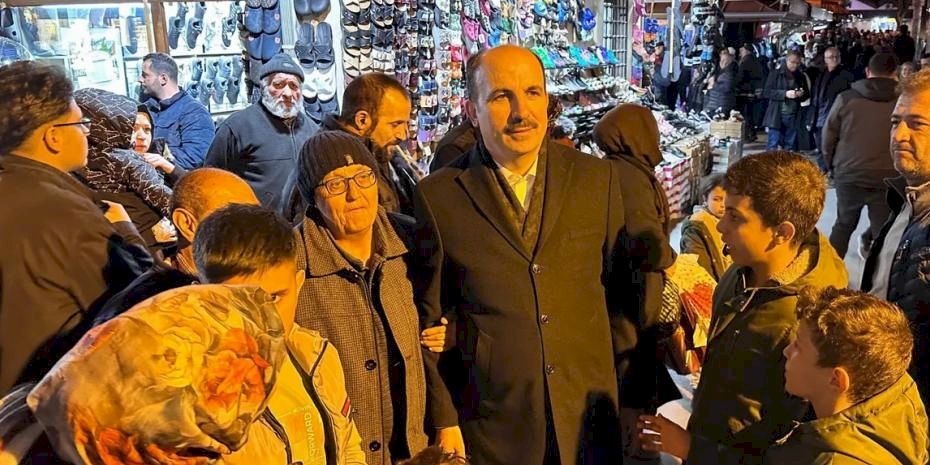 Konya’da bayram öncesi esnaf ziyareti