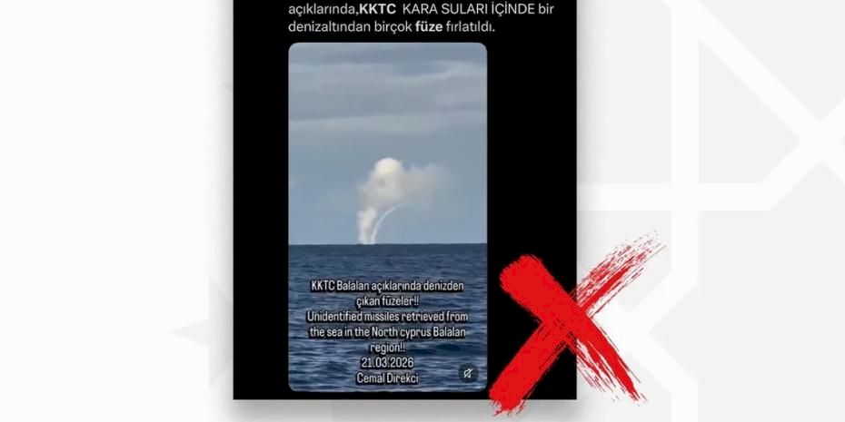 KKTC açıklarında füze' iddiasına yalanlama!