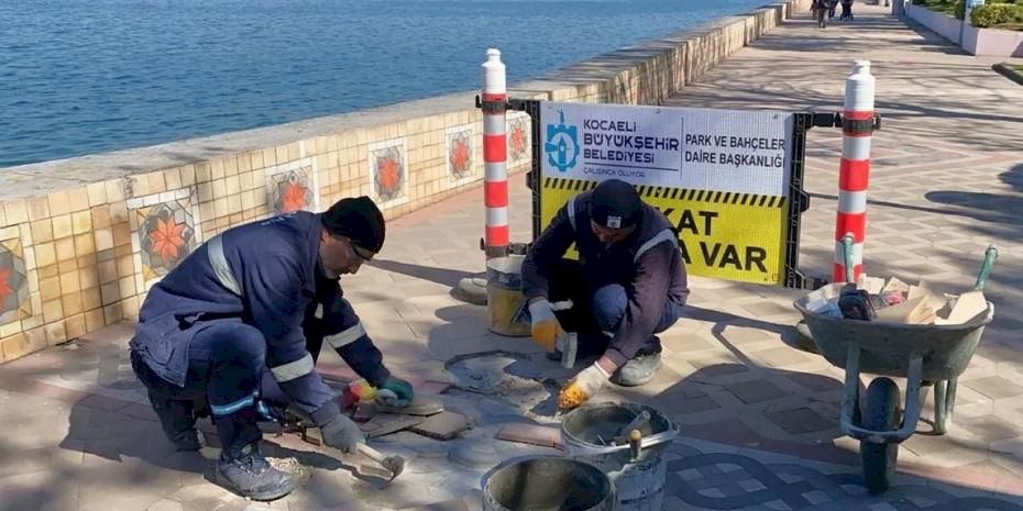 Kocaeli Değirmendere sahilinde hummalı çalışma