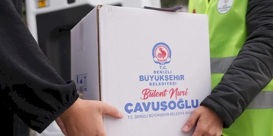 Denizli Büyükşehir’den 25 bin aileye gıda kolisi