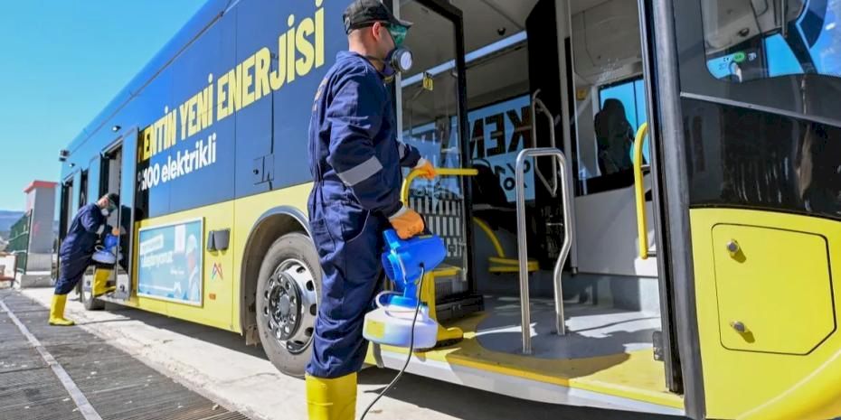 Mersin’de toplu taşımada hijyen ve güvenlik seferberliği