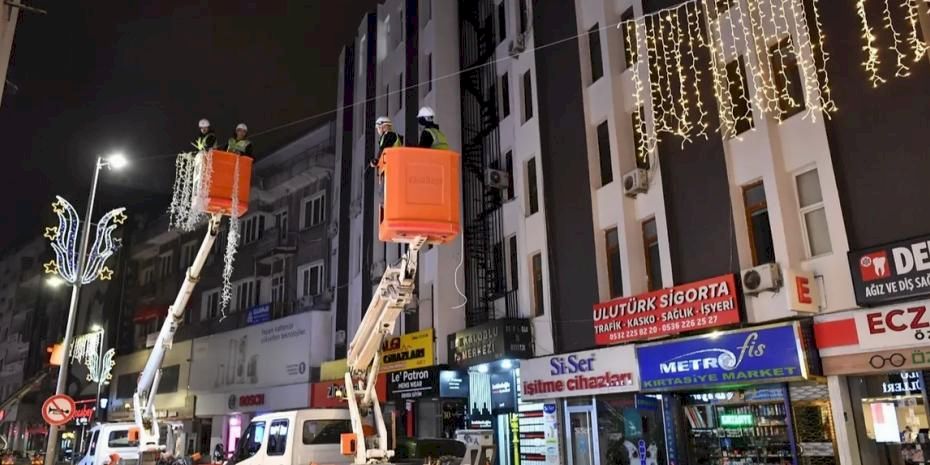Kayseri sokaklarına LED'li düzenleme