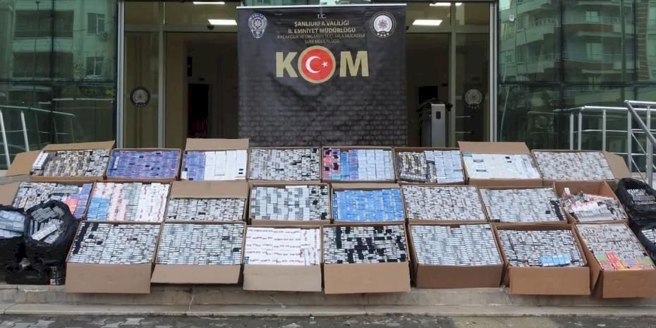Şanlıurfa’da 2,5 milyon liralık kaçak sigara operasyonu