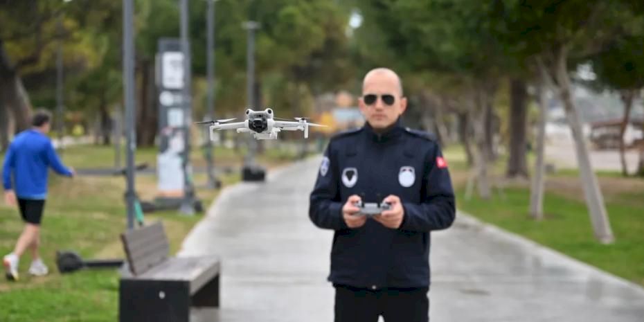 Antalya’da zabıta drone ile denetimde