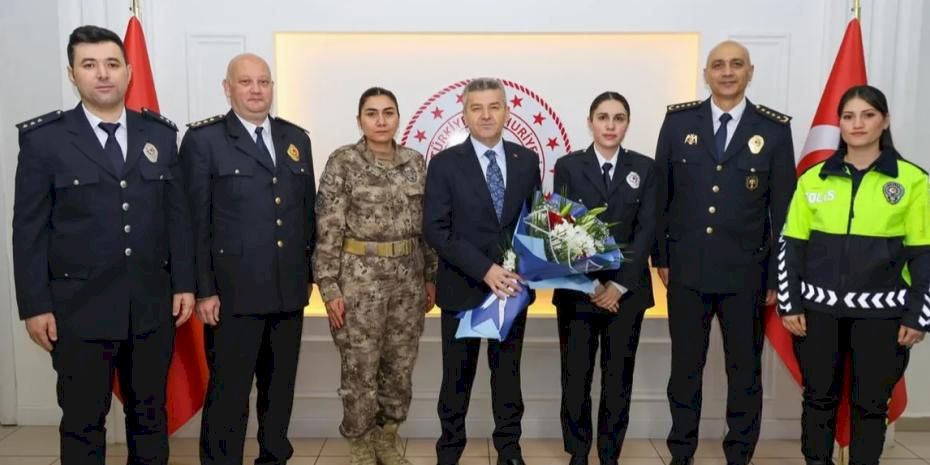 Artvin Valisi Ergün, Polis Teşkilatı'nı kabul etti