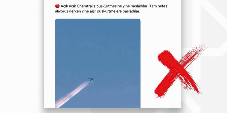 DMM'den 'kimyasal püskürtme' iddialarına yalanlama... Görüntüler doğal uçak izleri