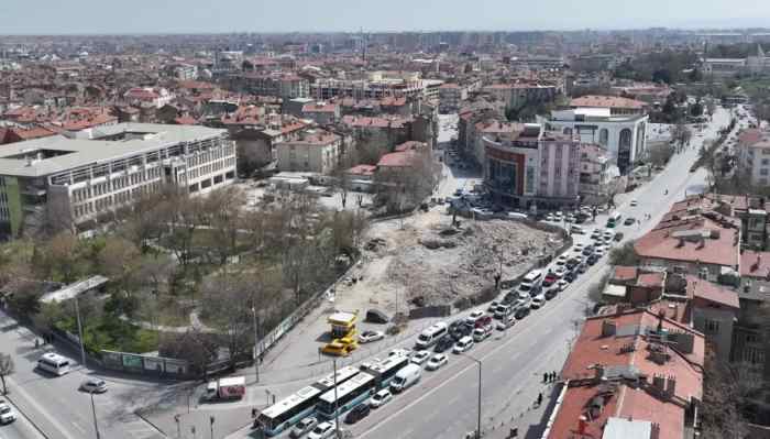 Konya Beşyol Kavşağı’nda 8 binada yıkım tamamlandı