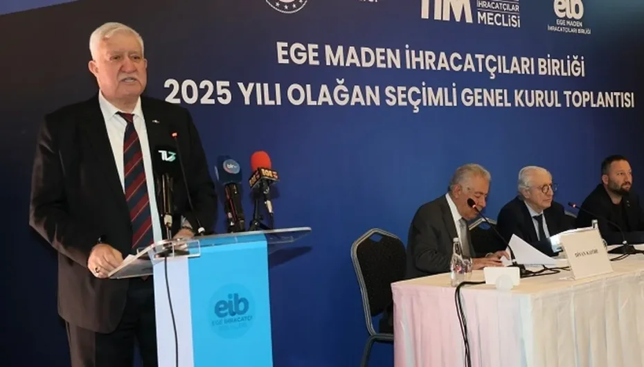 Ege Maden İhracatçıları'nda İbrahim Alimoğlu güven tazeledi