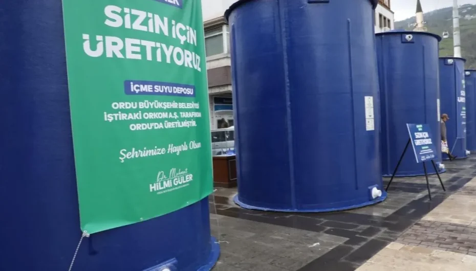 Ordu'da kırsal mahallelere fiberglas depo desteği