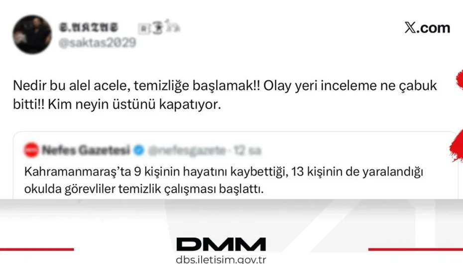 Kahramanmaraş'ta 'deliller karartıldı' iddialarına yalanlama