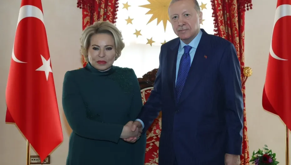 Rusya Federasyon Konseyi Başkanı Matviyenko Dolmabahçe'de