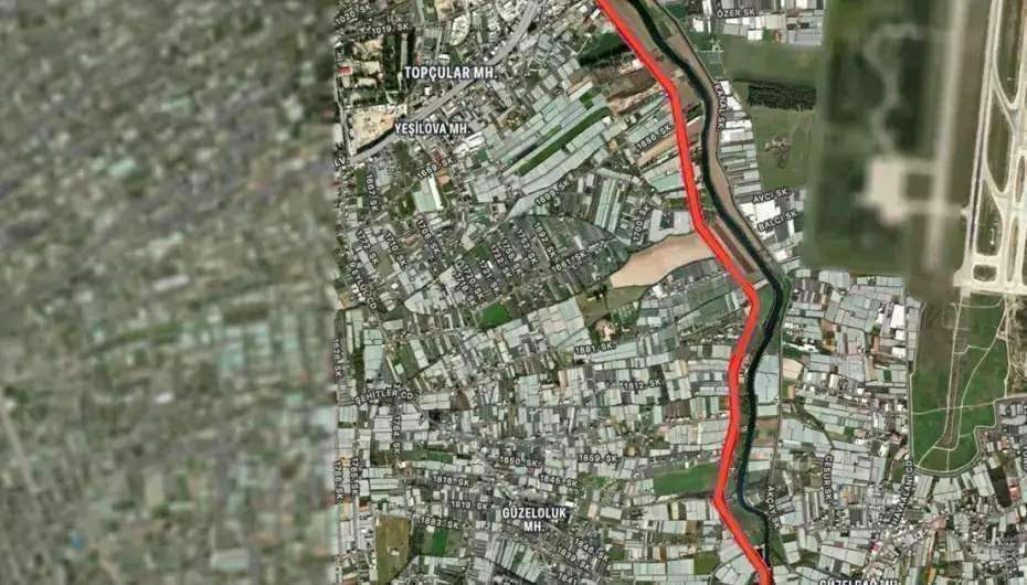 Antalya Muratpaşa'da DSİ kanal yoluna iyileştirme