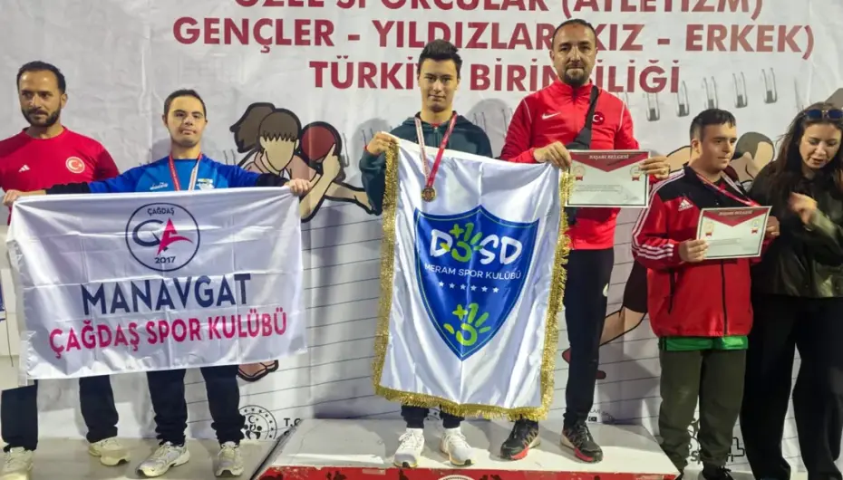 Konya Meram’ın özel sporcularından çifte başarı