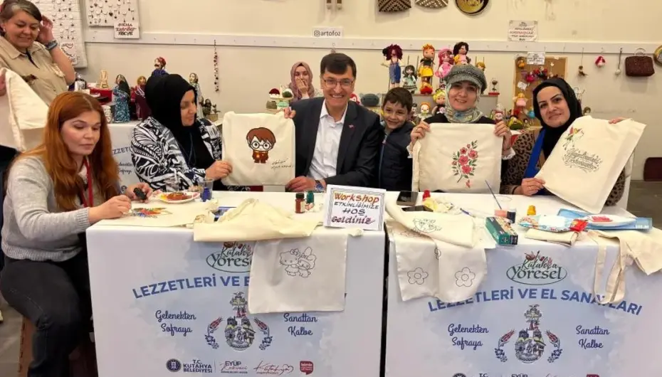 Kütahya'da Başkan Kahveci’den yöresel değerlere destek
