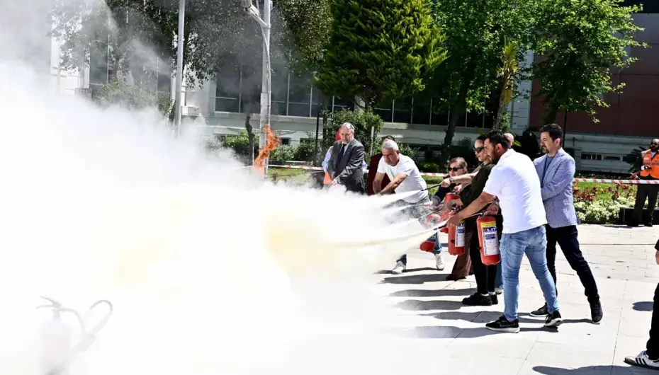 Muratpaşa’da yangın tatbikatı