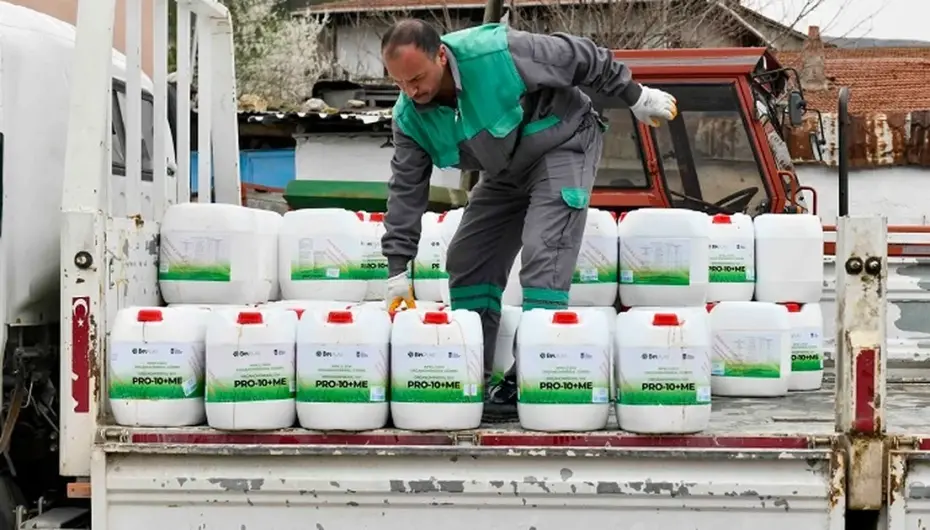 Ankaralı üreticiye sıvı gübre desteği