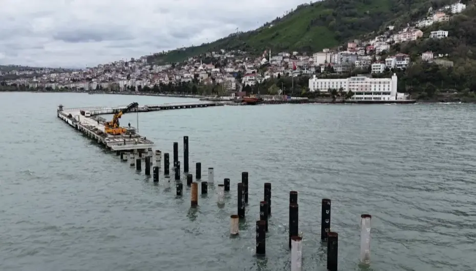 Ordu Atatürk Rıhtımı’nda çalışmalar adım adım ilerliyor