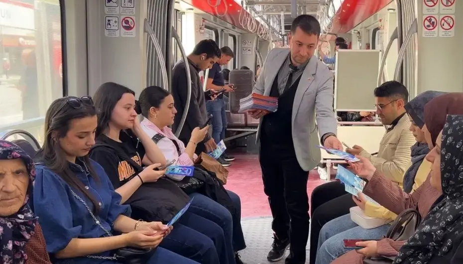 Kayserililere sahada KBB Trafik uygulaması tanıtımı