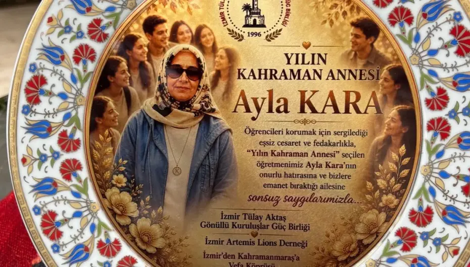 Kahraman öğretmen Ayla Kara’ya 'yılın annesi' ödülü