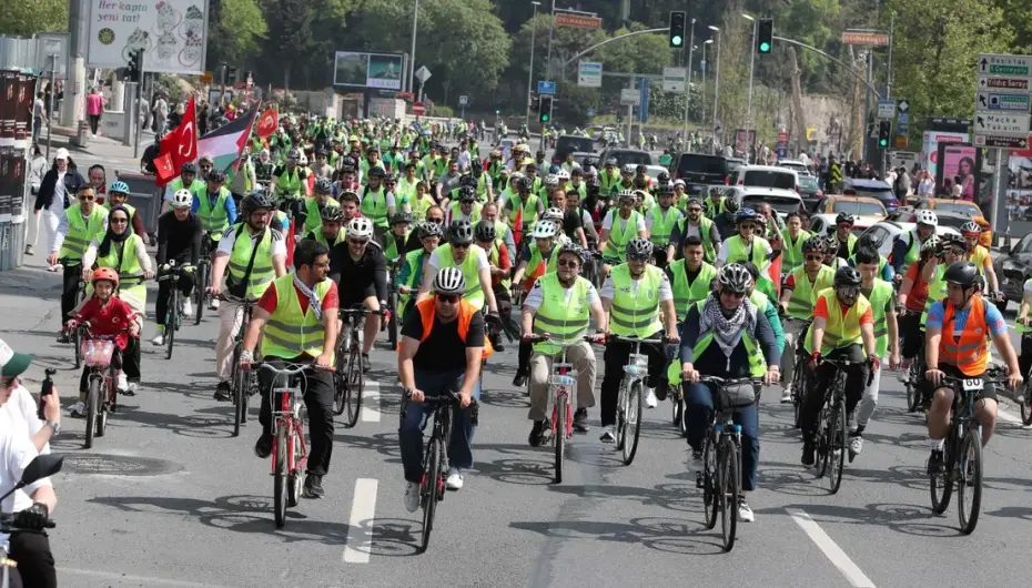 Gazze için pedal çevirdiler