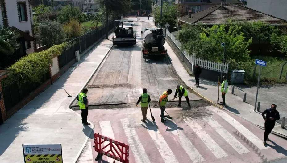 Kocaeli Başiskele sahilinde trafik ve yaya düzenine yenileme