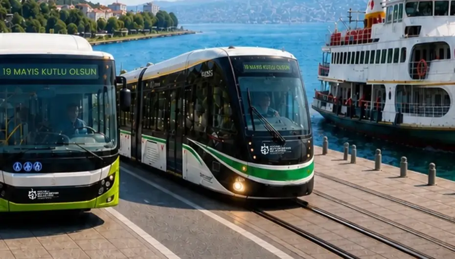 Kocaeli'de toplu taşıma 19 Mayıs’ta ücretsiz