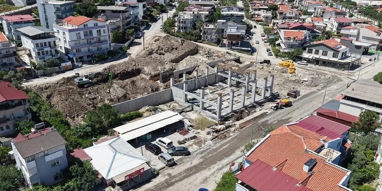 Dikili’nin yeni itfaiye binasında yüzde 30 tamamlandı