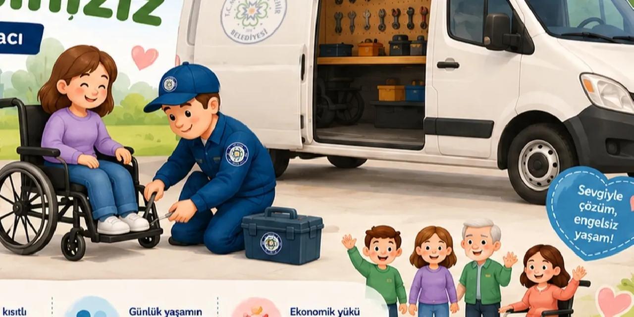 Muğla’da engellilere mobil tekerlekli sandalye tamir hizmeti