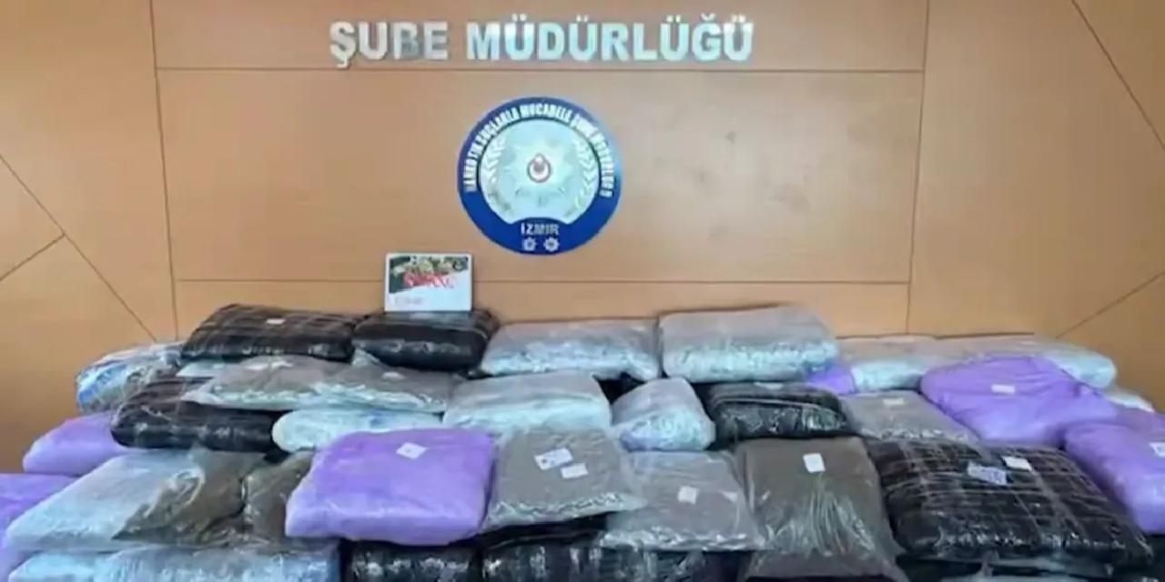 İzmir’de uyuşturucu operasyonu... 371 kilogram skunk ve esrar ele geçirildi