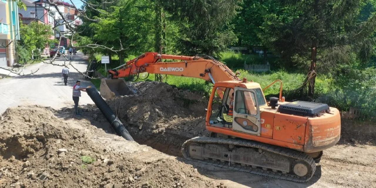 Ordu Korgan’da yağmur suyu hattı çalışması başlattı